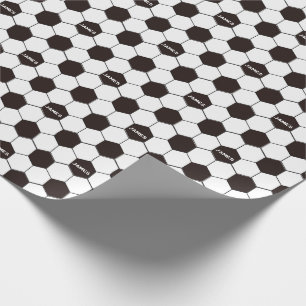 Papel De Presente Futebol infantil Padrão de futebol Aniversário do