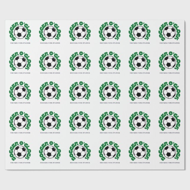 Papel De Presente Futebol O'Clock – Focado Até Acabar | Futebol  (Aberto)