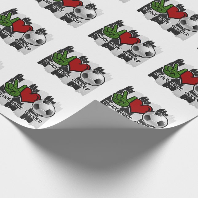 Papel De Presente Futebol Paz e Amor (Ponta)