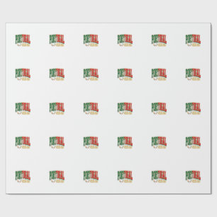 Papel De Presente Futebol Portugal 2026 Futebol Negrito País Tipogra