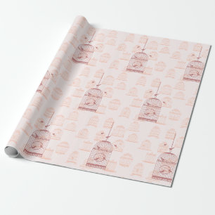 Papel De Presente Gaiolas de Pássaros