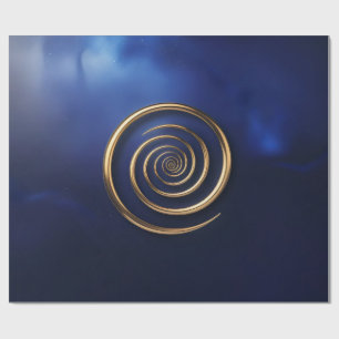 Papel De Presente Galáxia Espiral Dourada