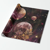 Galáxia Mística Cristal Planeta Roxo Espaço