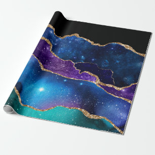 Papel De Presente Galaxy Agate Stone