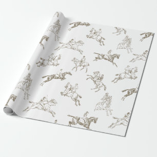 Papel De Presente Galeria de Beige Horse, Elegante Clássico,