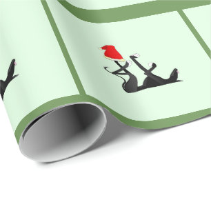 Papel De Presente Galgo do sono do Feliz Natal
