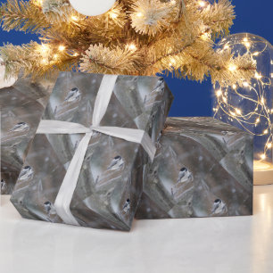Papel De Presente Galinha de casaco preto - passarinho