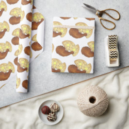 Papel De Presente Galinha e Jantar Waffles, Comida de Soul Clássica