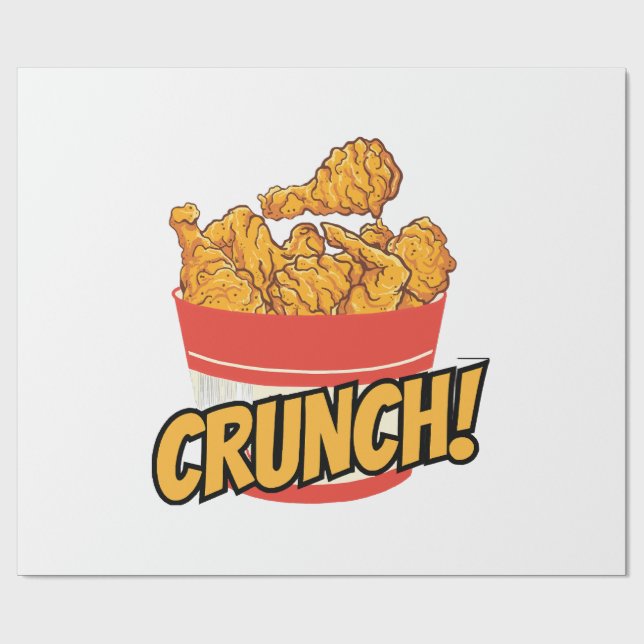 Papel De Presente Galinha frita (Aberto)