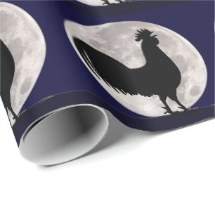 Papel De Presente Galo no luar