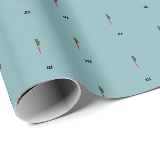 Papel De Presente Galo Português enfeite de Natal de azevinho (Ponta do rolo)
