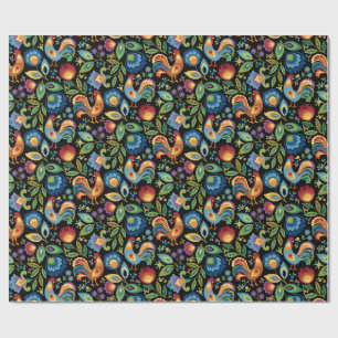 Papel De Presente Galos populares poloneses