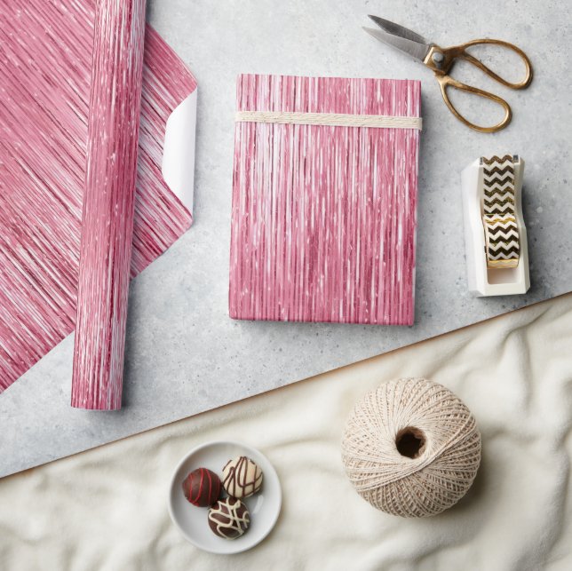 Papel De Presente Gam Girly Pink Sparkle Strips (Artesanato)