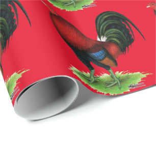 Papel De Presente Gamecock: Escuro - vermelho