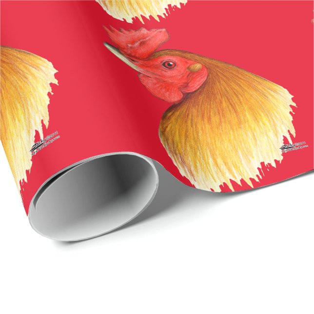 Papel De Presente Gamecock Stag Pea Comb (Ponta do rolo)