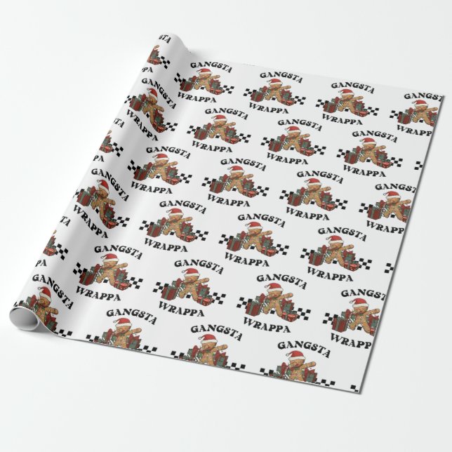 Papel De Presente Gangsta Wrappa Wrapping Paper (Desenrolado)