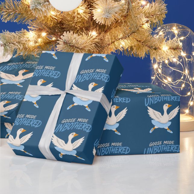 Papel De Presente Ganso Despreocupado Modo Engraçado Ballet Ganso (Feriados)