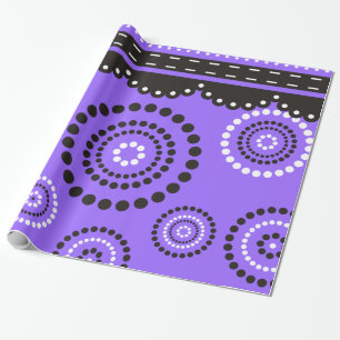 Papel De Presente Garland ARTdeco preto branco + sua cor de fundo
