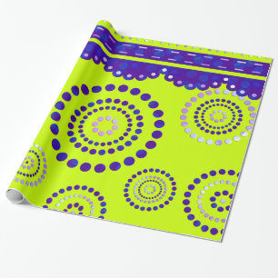 Papel De Presente Garland ARTdeco violet blue + sua cor de fundo