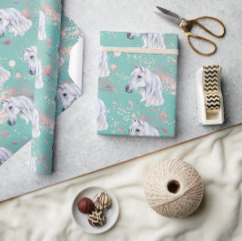 Papel De Presente Garota Branca de Aniversário Rosa