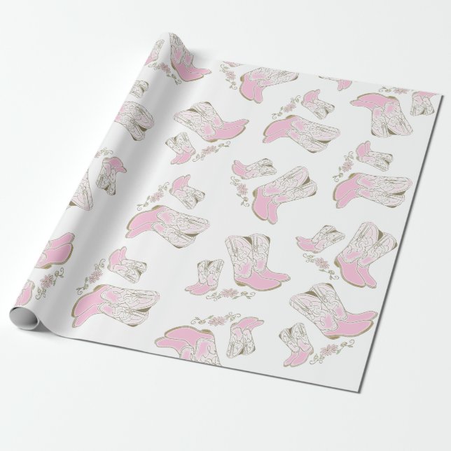 Papel De Presente Garota Chá de fraldas País Ocidental (Desenrolado)