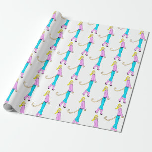 Papel De Presente garota com cauda