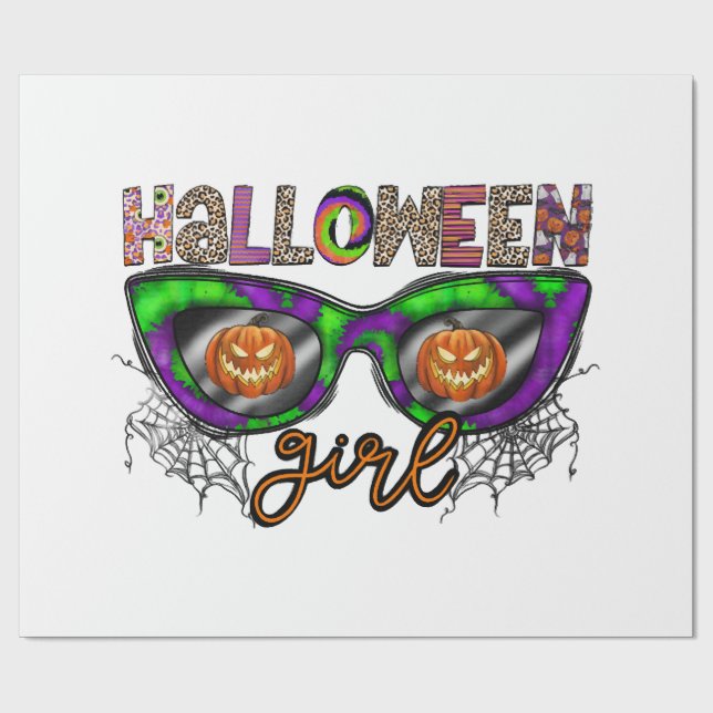Papel De Presente Garota do Halloween (Aberto)