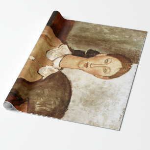 Papel De Presente Garota em um vestido amarelo, Modigliani