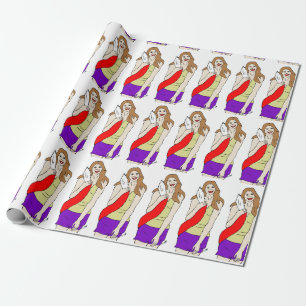Papel De Presente garota foxy