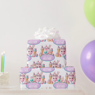 Papel De Presente Garotas de aniversário de IcePop no Verão, persona