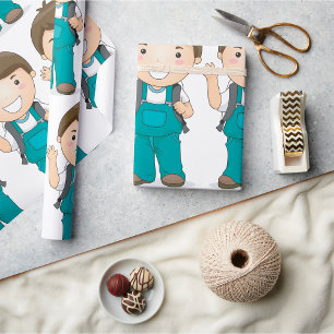 Papel De Presente Garoto da escola sorridente com mochila