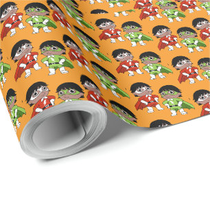 Papel De Presente Garotos Aniversário de Ação Herói