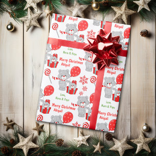 Papel De Presente Garotos de Urso de Natal Bonitos
