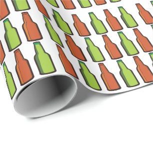 Papel De Presente Garrafa de Cerveja Bebida Festa
