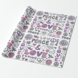 Papel De Presente Garrafa de Paz e Amor