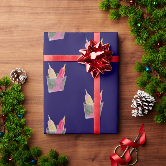 Papel De Presente Garrafas de vinho (Presente de Natal)