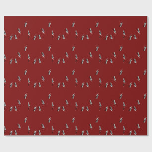 Papel De Presente Gata Santa Claws Natal Maureen Girard Olho Azul