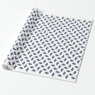 Papel De Presente Gatinho cinzento do Natal III