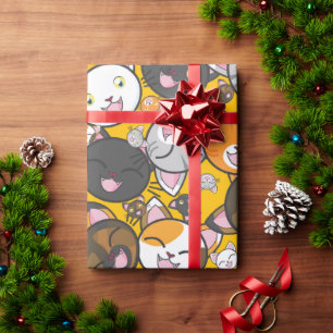 Papel De Presente gatinho fofo desenho kawaii gatos