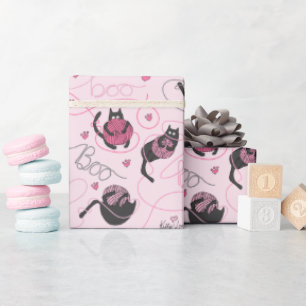 Papel De Presente Gatinho Rosa Amor de Gatinhos e Novelinhos Enrolad