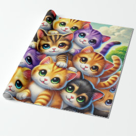 Papel De Presente Gatinhos