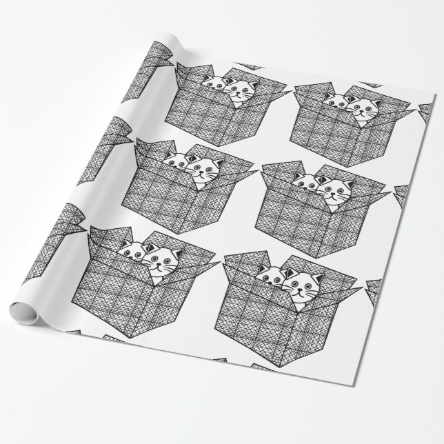 Papel De Presente Gatinhos em uma Caixa Thunder_Cove (Desenrolado)
