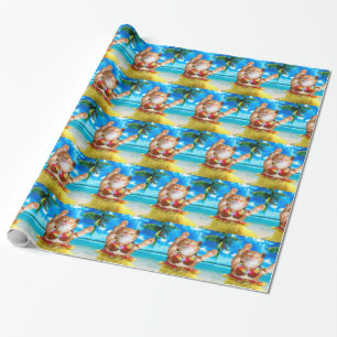Papel De Presente gato dançarino havaiano