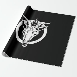 Papel De Presente Gato de Cabra Escura, Lúcifer Satânico Beelzebub