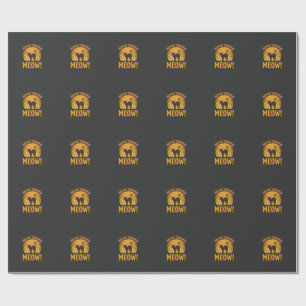 Papel De Presente Gato de Halloween Você Está Me Fazendo Gritar