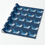 Papel De Presente Gato de Hanukkah<br><div class="desc">Um grande presente para amantes do gato em Chanukah!</div>