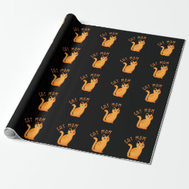 Papel De Presente Gato de Laranja Gato Gato de Mama Tabby Kitten Pre