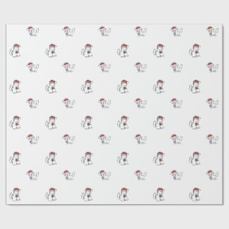 Papel De Presente Gato de Natal