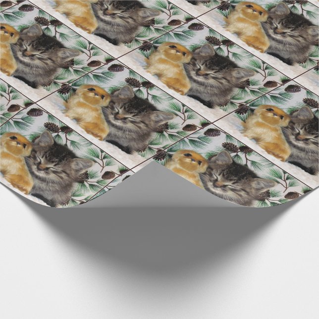 Papel De Presente Gato de Natal pacífico de Patton (Ponta)
