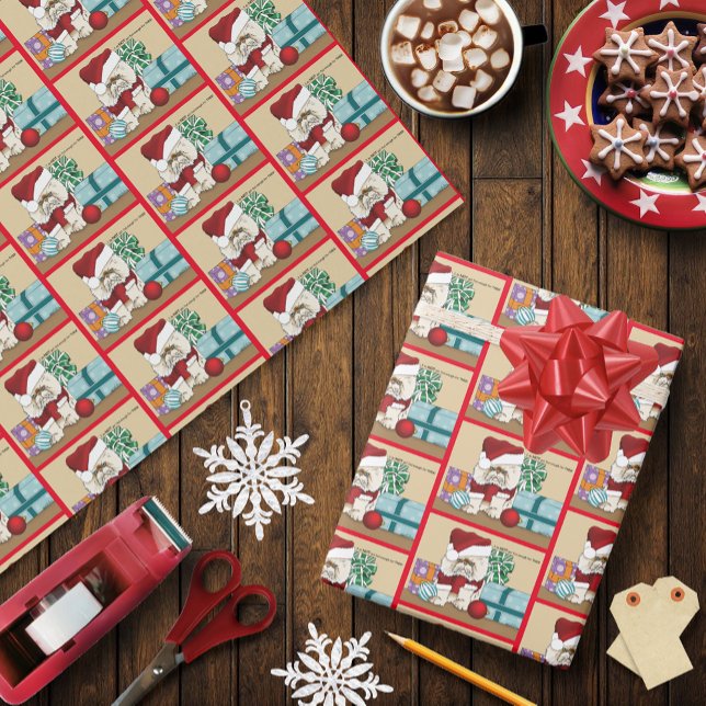 Papel De Presente Gato de Natal Persa (Criador carregado)